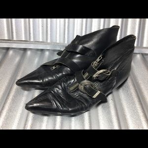 Fluevog gothic buckle boots